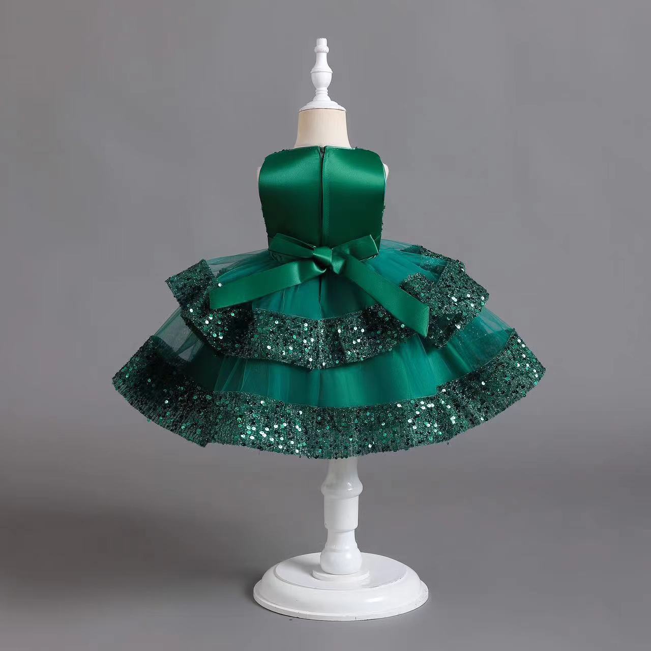 Shiny Bowknot Children's Party Dress