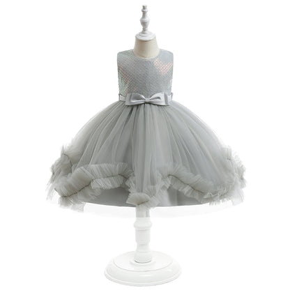 Shiny Bowknot Children's Party Dress