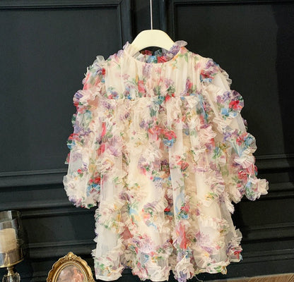 Floral Tulle Children's Dress