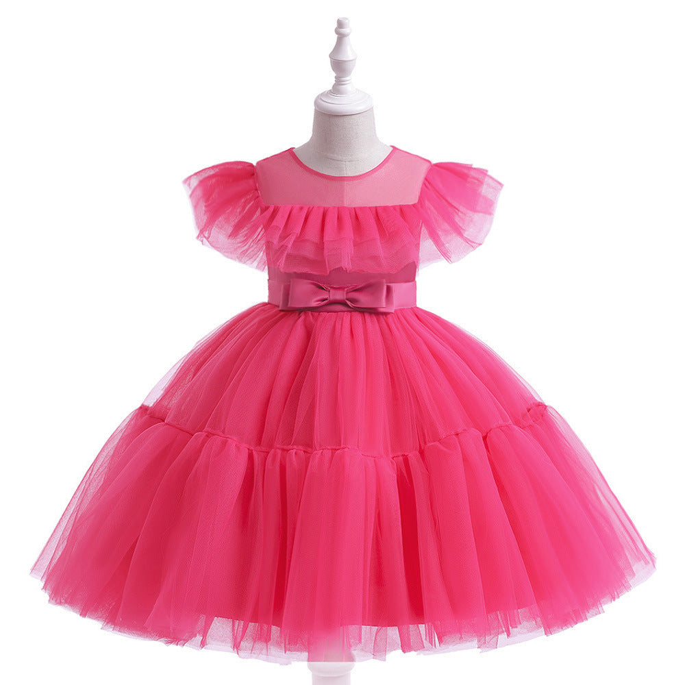 Children's pleated tulle dress