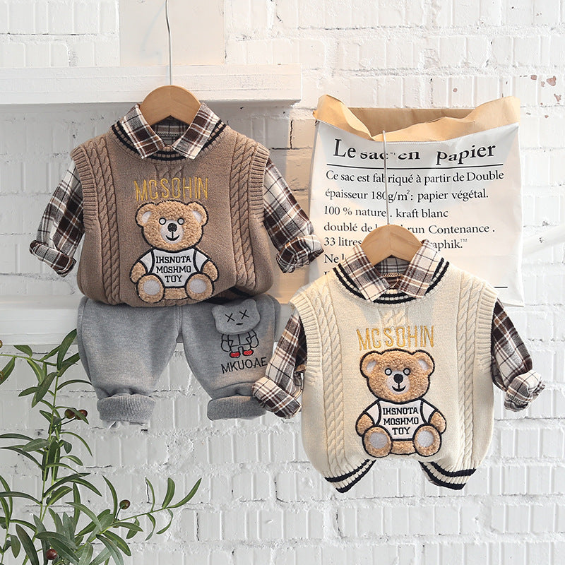 Men's Children's 3-Piece Winter Bear Set