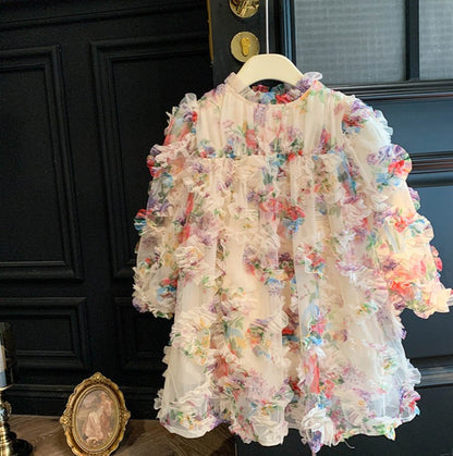 Floral Tulle Children's Dress