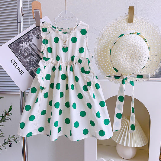 Green Polka Dot Children's Dress