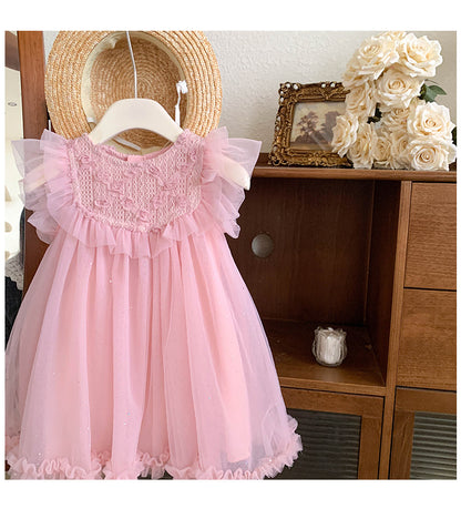 Children's Tulle Ruffles and Flowers Dress