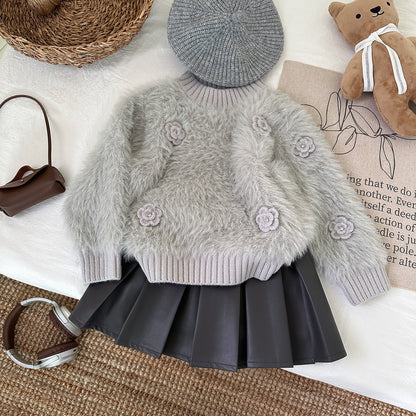 Children's Women's Winter Furry Set and Skirt