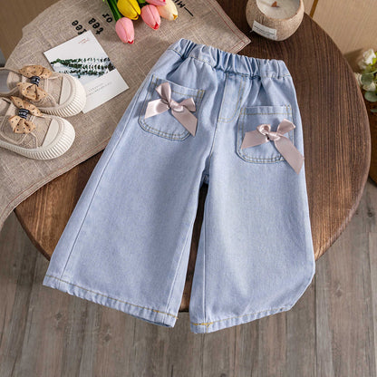 Children's Jeans Pants with Bows