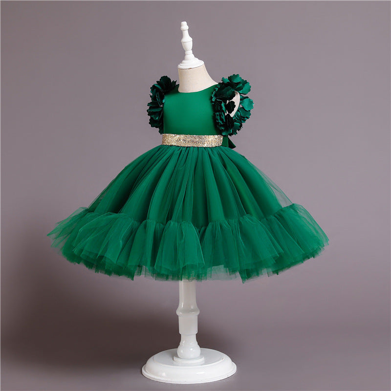 Puff Sleeve Tulle Party Dress