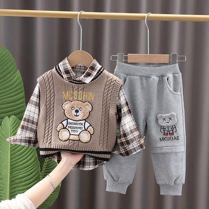 Men's Children's 3-Piece Winter Bear Set