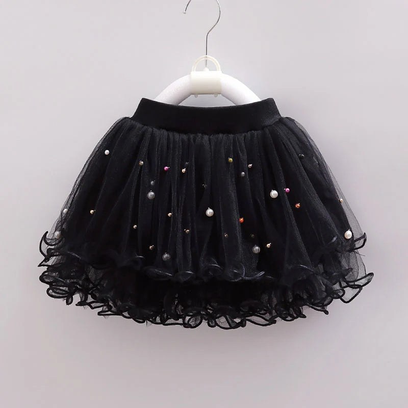 Children's Tulle Pearls Skirt