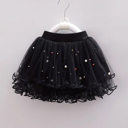 Children's Tulle Pearls Skirt