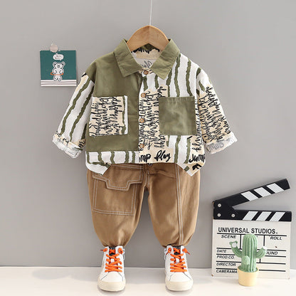 Men's Children's Set Pocket Shirt