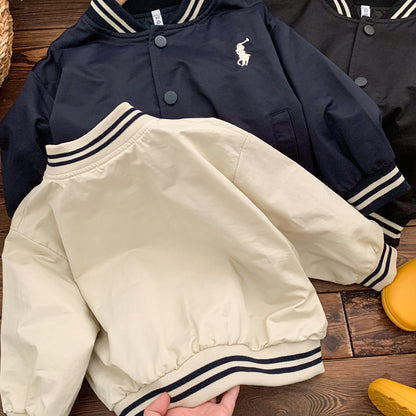 Children's Jacket with Stripes and Pockets