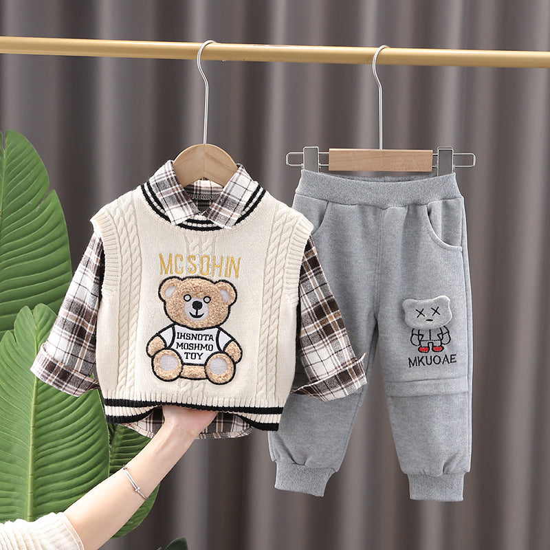 Men's Children's 3-Piece Winter Bear Set