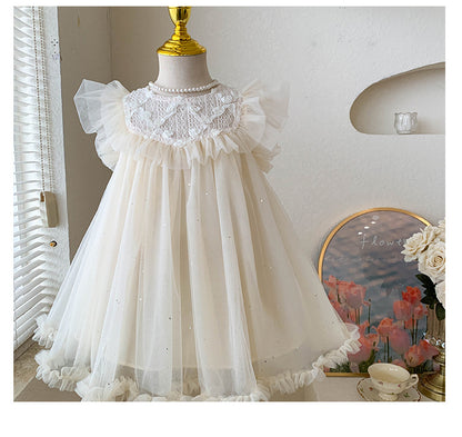 Children's Tulle Ruffles and Flowers Dress