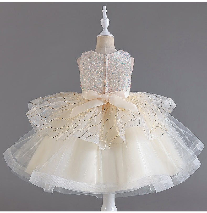 Shiny Tulle Lace Party Dress