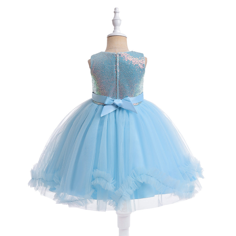 Shiny Bowknot Children's Party Dress