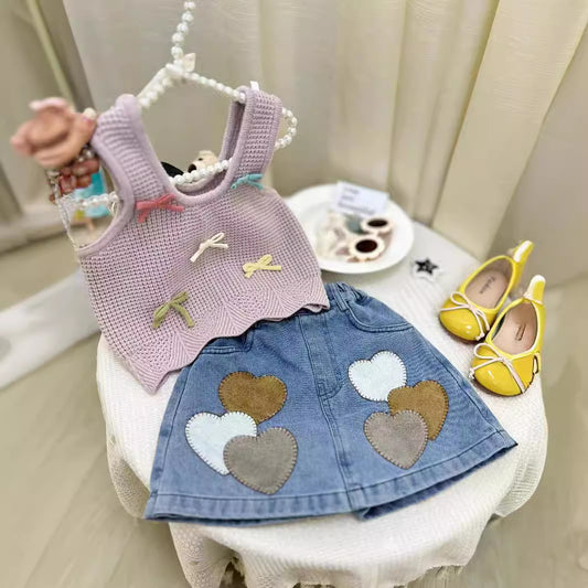 Girls' Infant Set Bows and Jeans