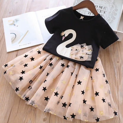 Girl's Infant Set Duckling Stars