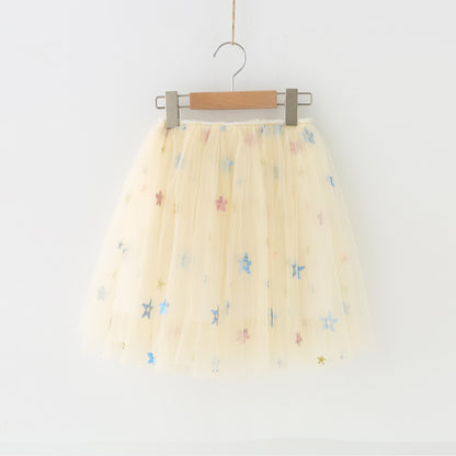 Small floral tulle skirt