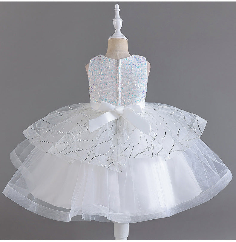 Shiny Tulle Lace Party Dress