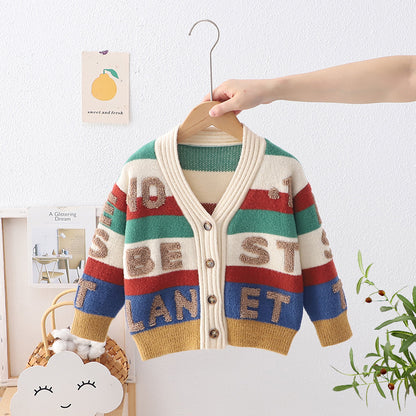 Children's Cardigan Knitting Letters