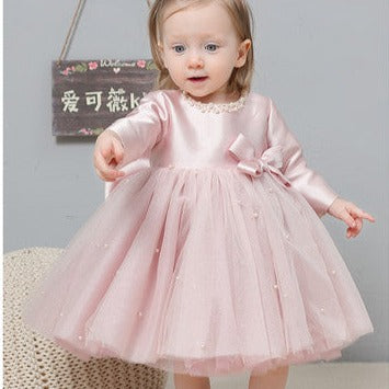 Children's Pearls and Bow Party Dress