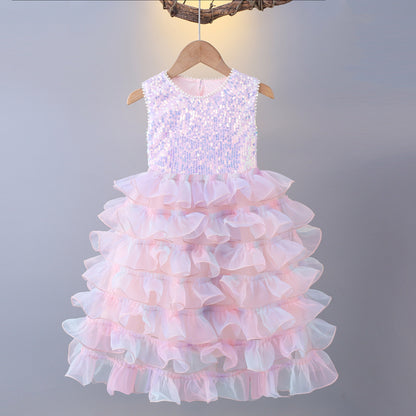 Vestido Infantil Mariposa Brillante