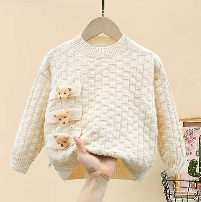 Women's Children's Blouse Knitted Teddy Bears