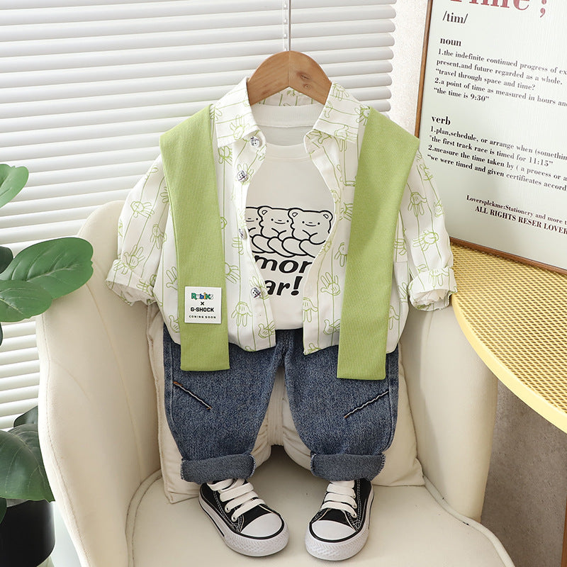 Children's Set 3 Pieces Shirt and Jeans