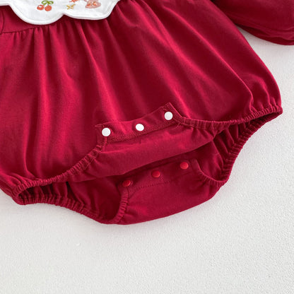 Red Female Infant Body Collar