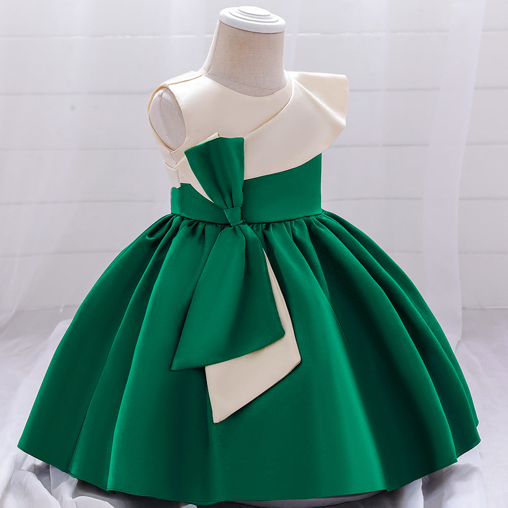 Satin Bow Children's Party Dress