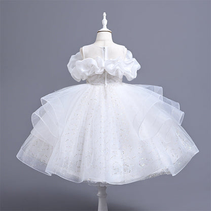 Children's Party Dress Tulle Sequins