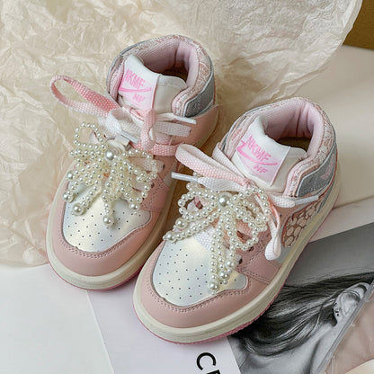 NK Pink Pearls Children's Sneakers