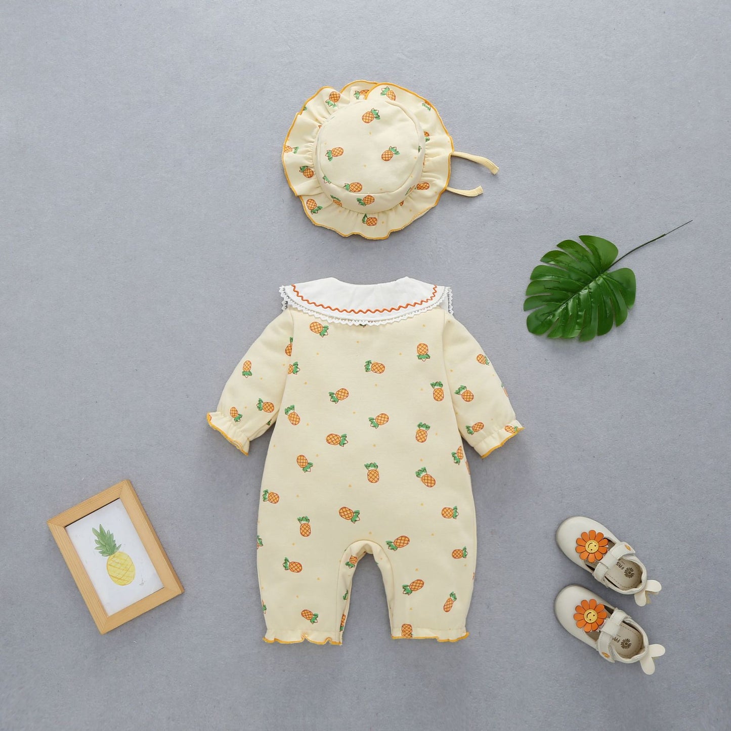 Girls' Infant Jumpsuit Fruit Collar