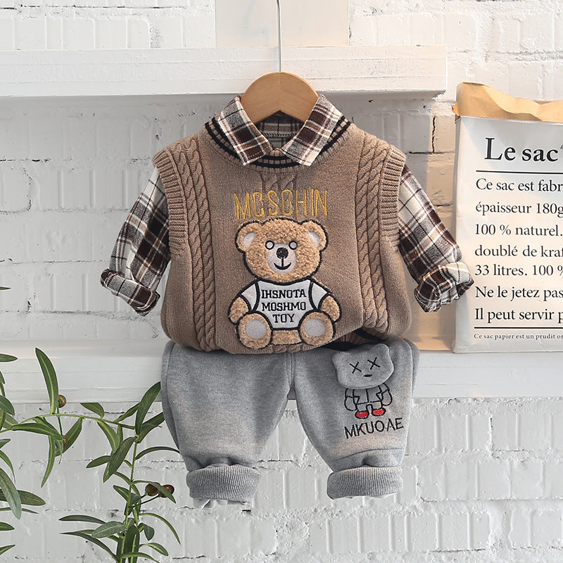 Men's Children's 3-Piece Winter Bear Set