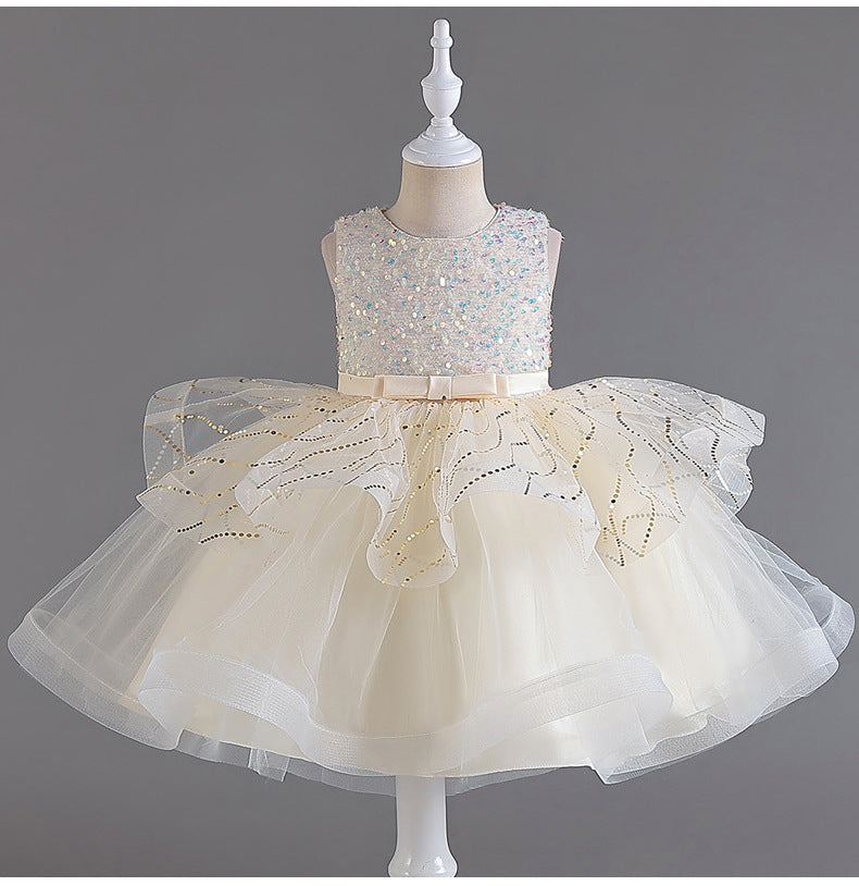 Shiny Tulle Lace Party Dress