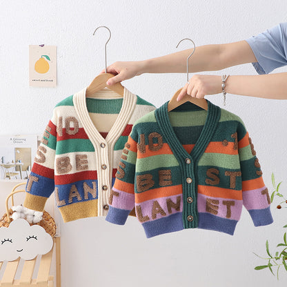 Children's Cardigan Knitting Letters