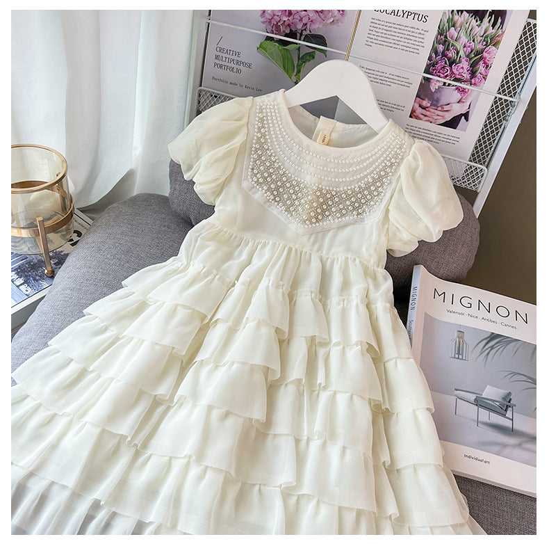 Children's Pearls Layered Dress