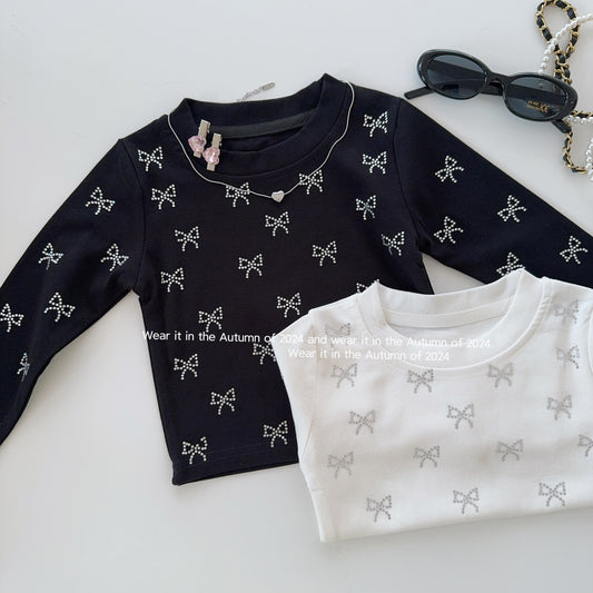 Girls' Infant Blouse with Shiny Bows