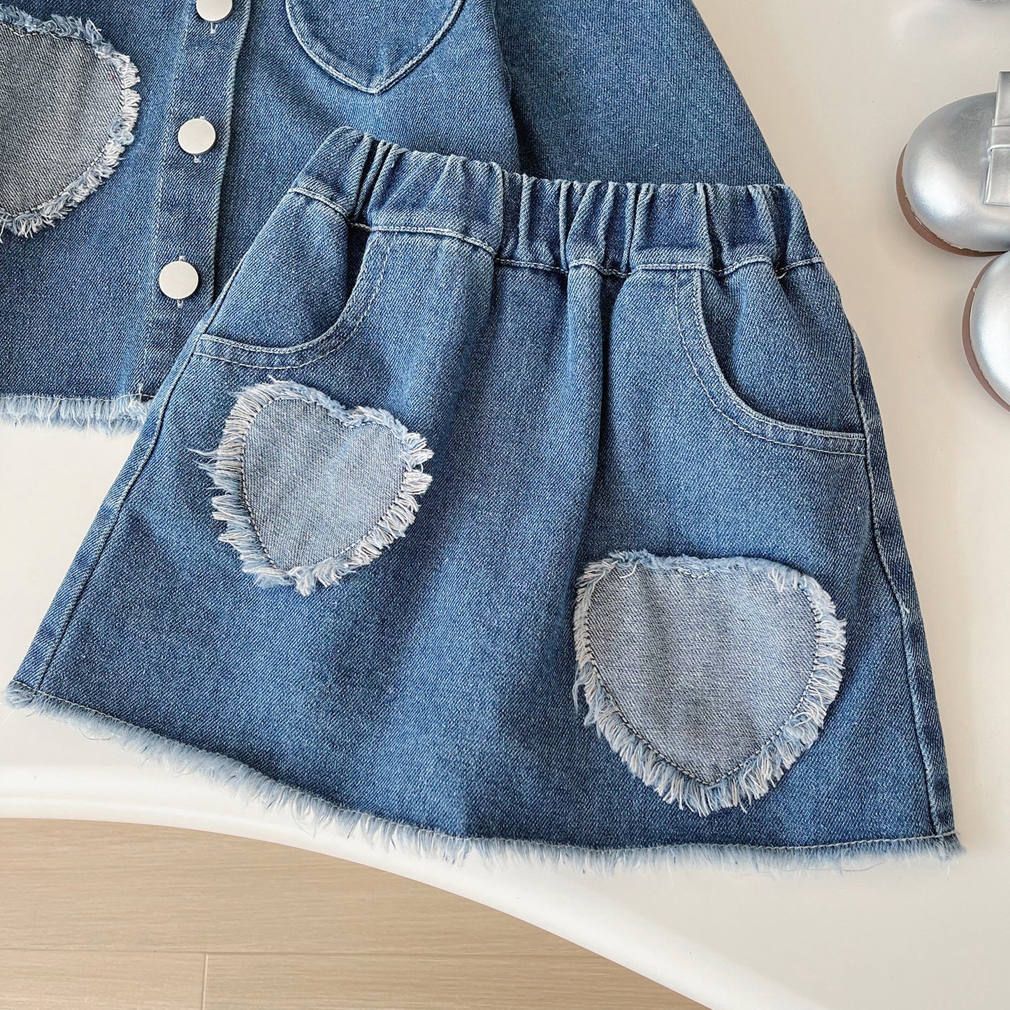 Girls' Infant Set Jeans Hearts