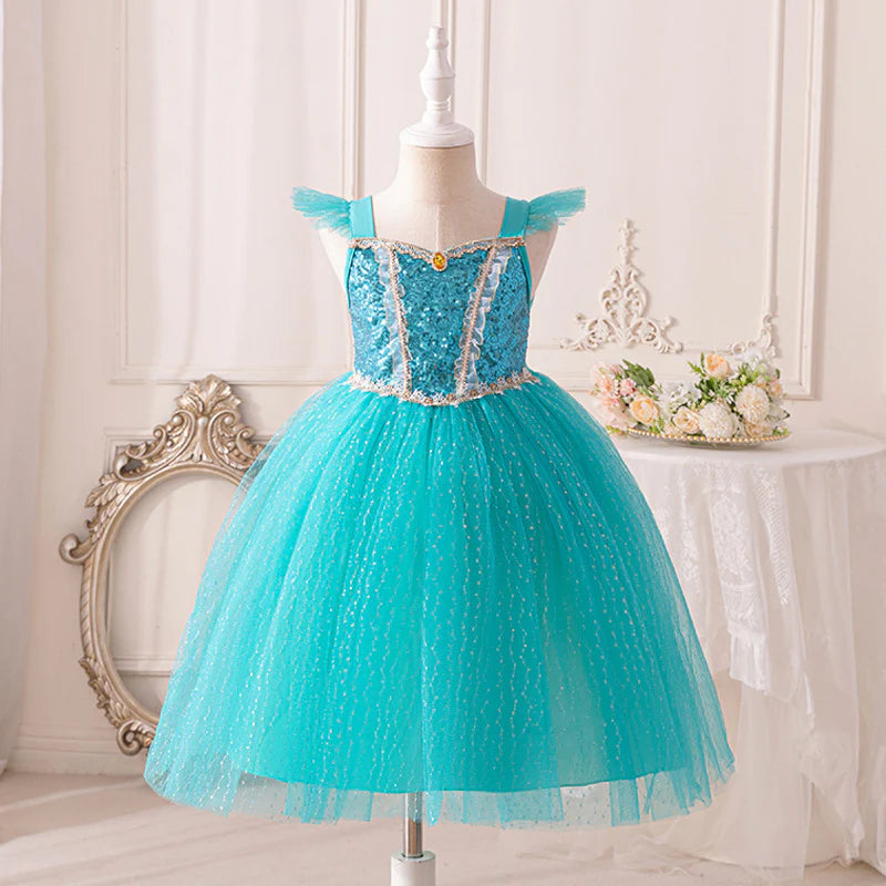 Bright Blue Princess Children's Dress