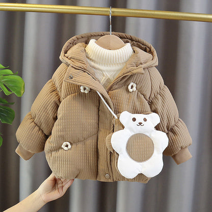 Women's Children's Floral Jacket + Teddy Bear Bag