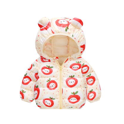 Puffer Children's Jacket Ear Prints