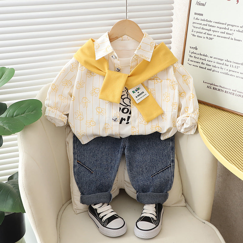 Children's Set 3 Pieces Shirt and Jeans