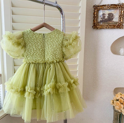 Children's Puffy Tulle Party Dress