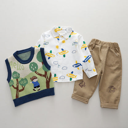 Men's Children's Set 3 Pieces Boy's Vest