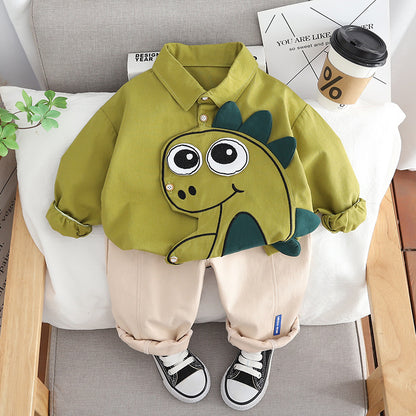 Men's Children's Set Dinosaur Shirt