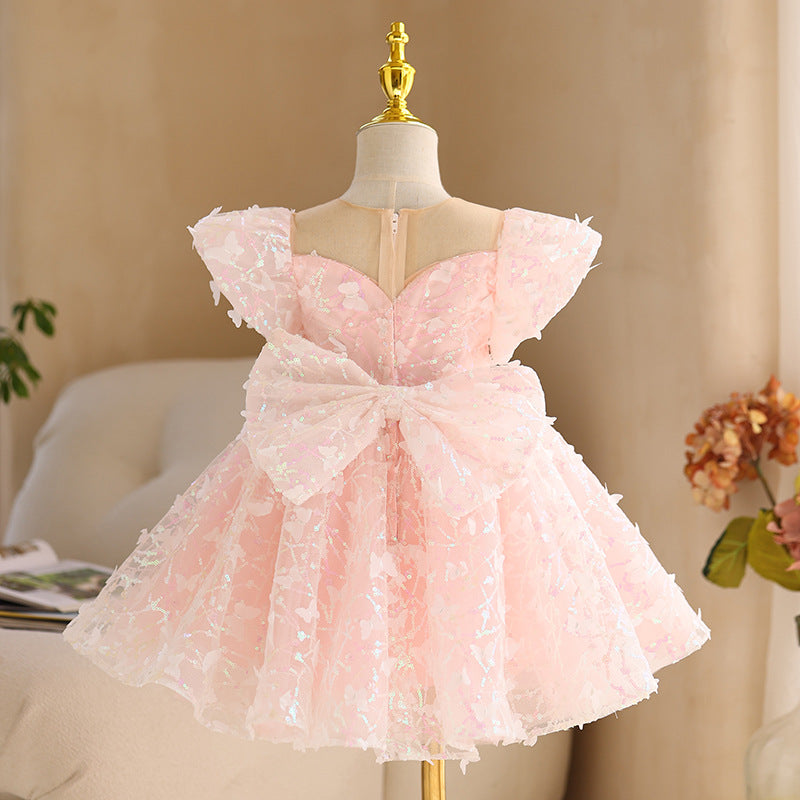 Shiny Butterfly Children's Party Dress