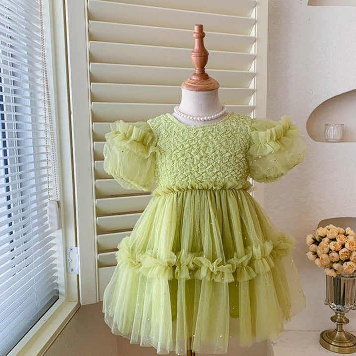 Children's Puffy Tulle Party Dress