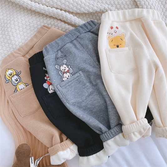 Children's Pants with Teddy Bear Pocket